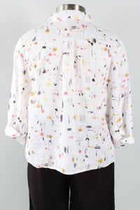 Cut Loose - Women's Graffiti Floral Crop Shirt