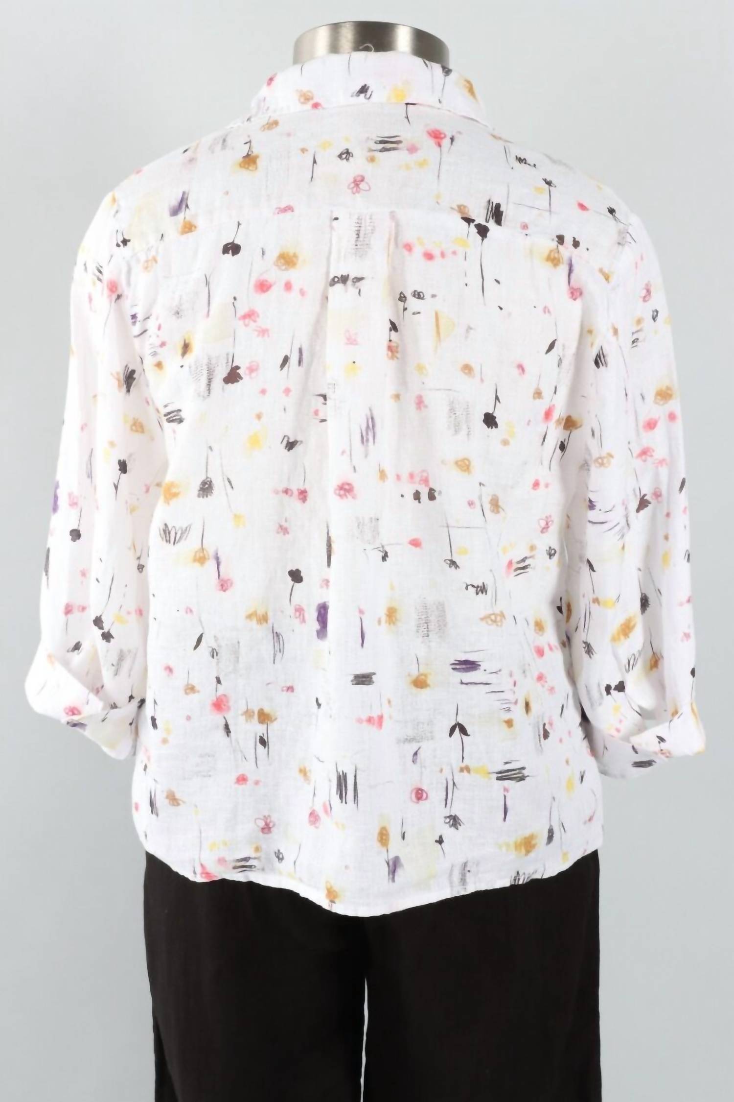 Cut Loose - Women's Graffiti Floral Crop Shirt