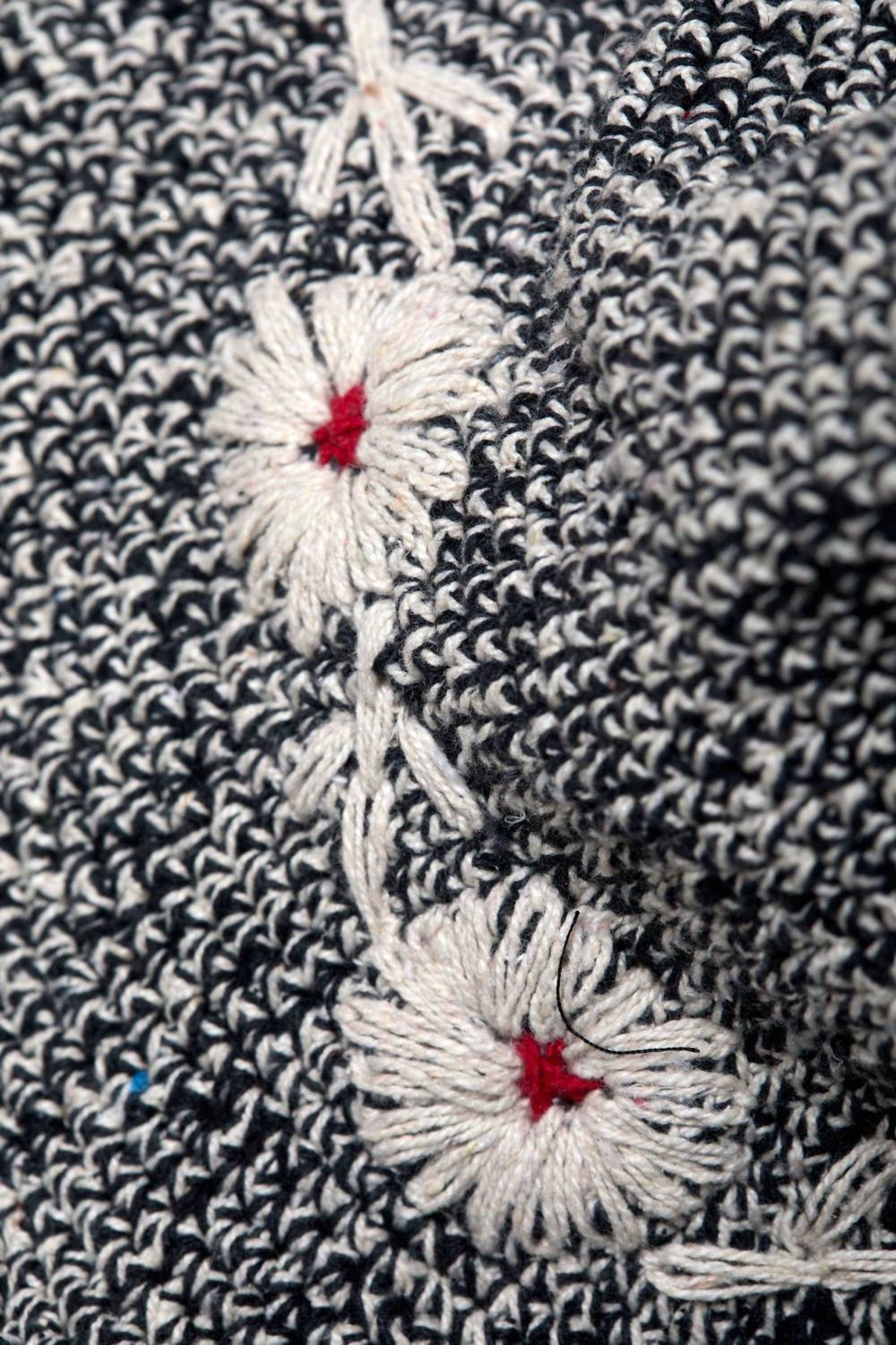 By Many Hands - Fleur Salt & Coal Sun Hat UPF 35: Defined-Curve (Fixed Shape)