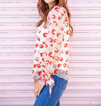 Eva Franco - Cheetah Mash Embroidered Top