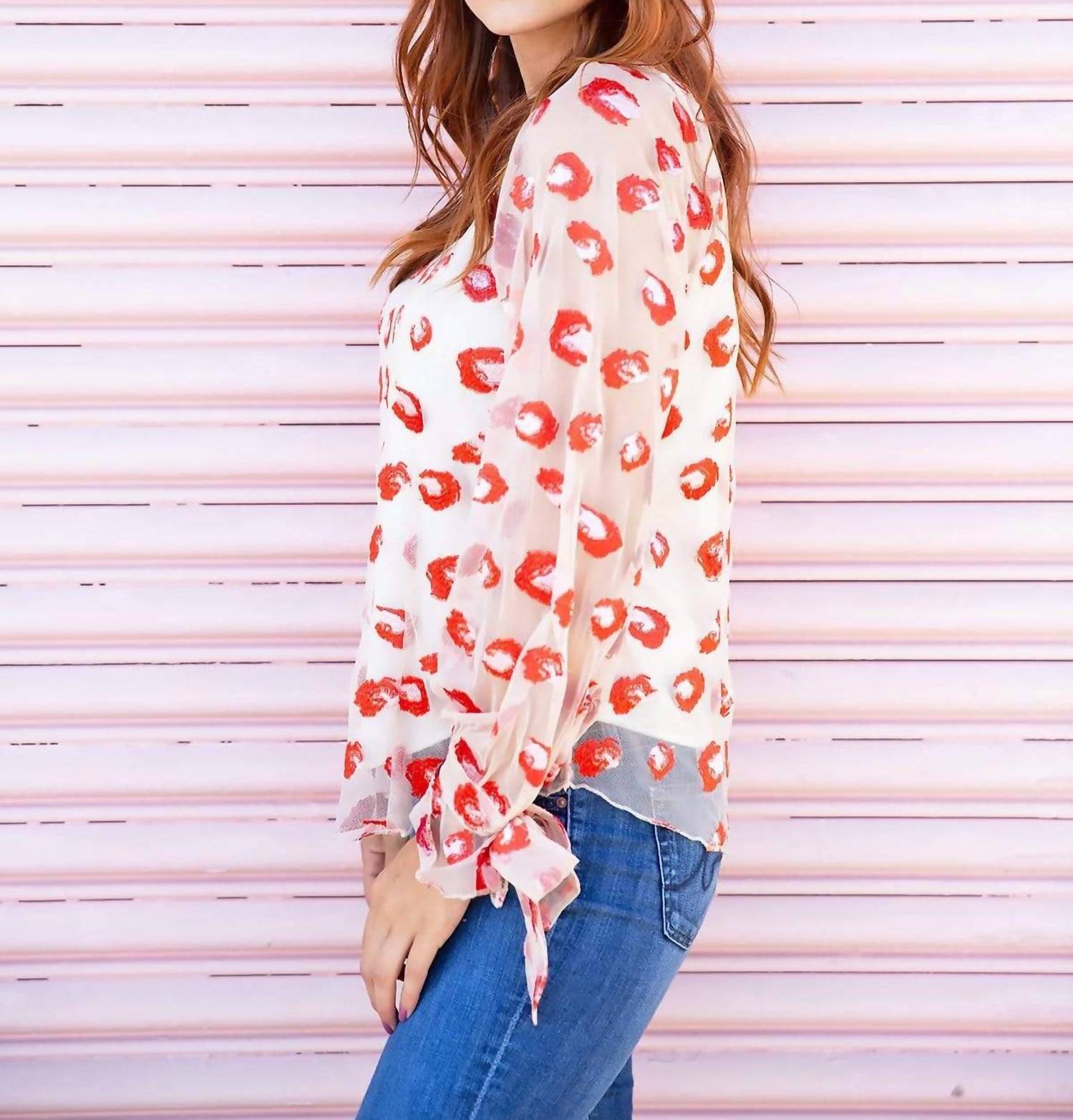 Eva Franco - Cheetah Mash Embroidered Top