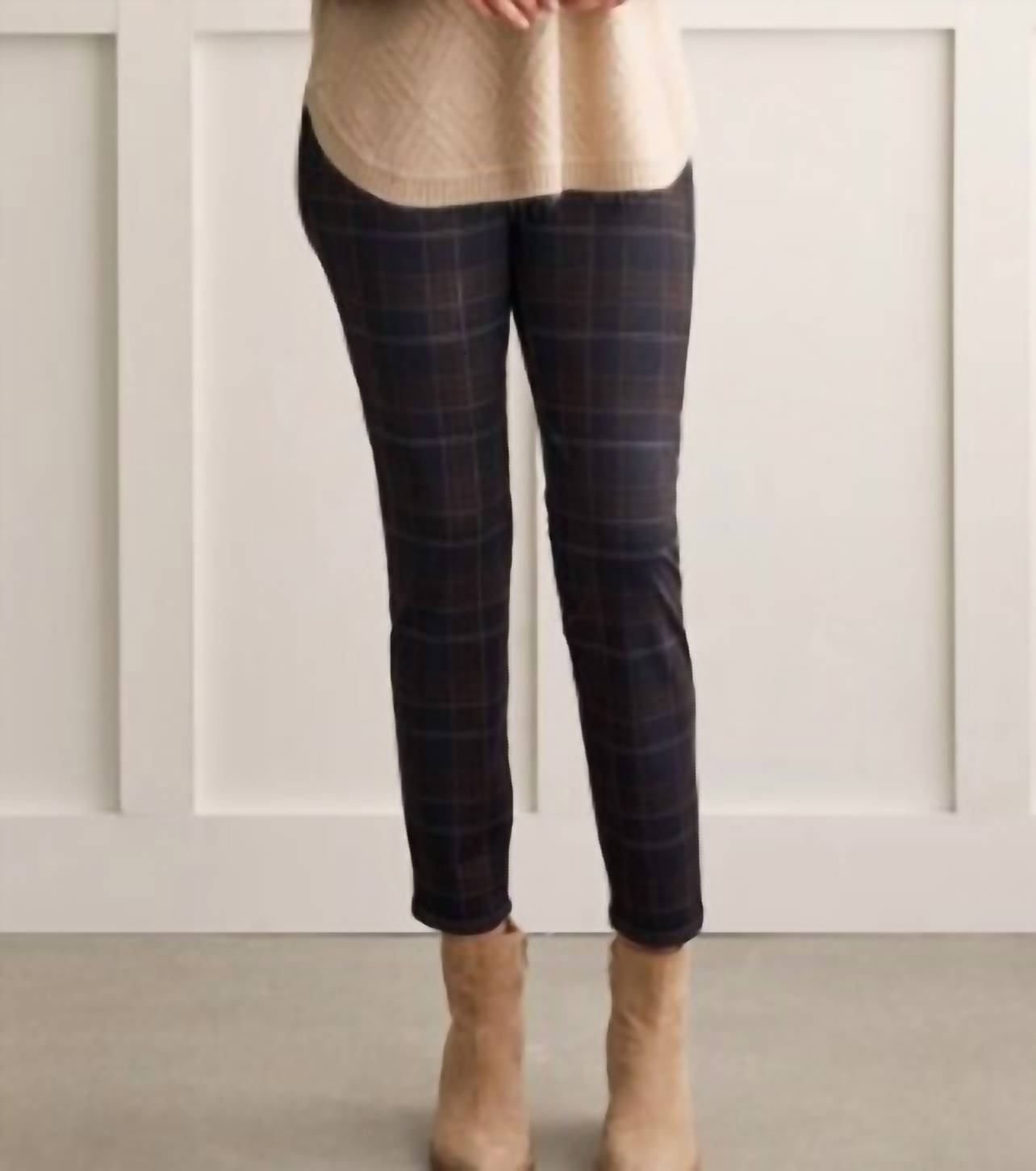 Tribal - Reversible Plaid Ponte Pant
