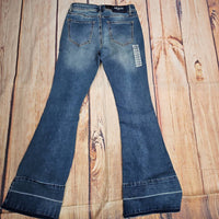 GRACE IN LA Easy Fit Mid-Rise Flare Jeans in la easy fit mid rise flare jeans in medium wash - women's jeans - view 7