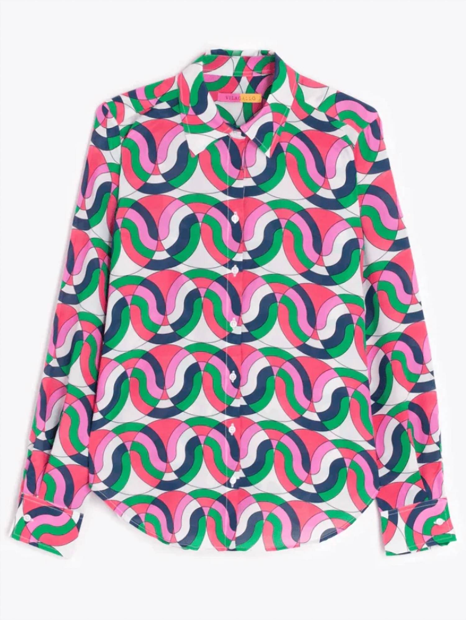 Vilagallo - Gaby Geometrico Print Top