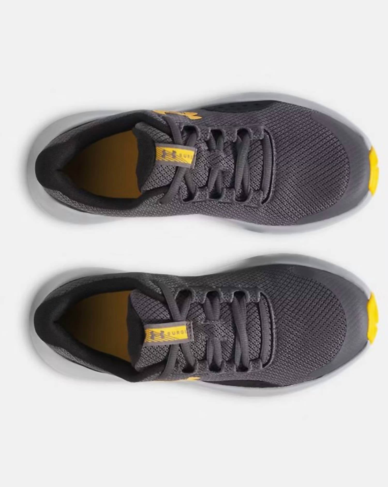 UNDER ARMOUR Kid's Surge 4 Running Shoes in grey white - kids' sneaker - alternate view