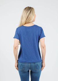 Elliott Lauren - Short Sleeve Tee With Rib Trim