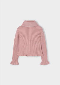 Mayoral - Girls Faux Fur Collar Cardigan