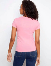 Charlie B - Tencel Rib Crew Neck T Shirt