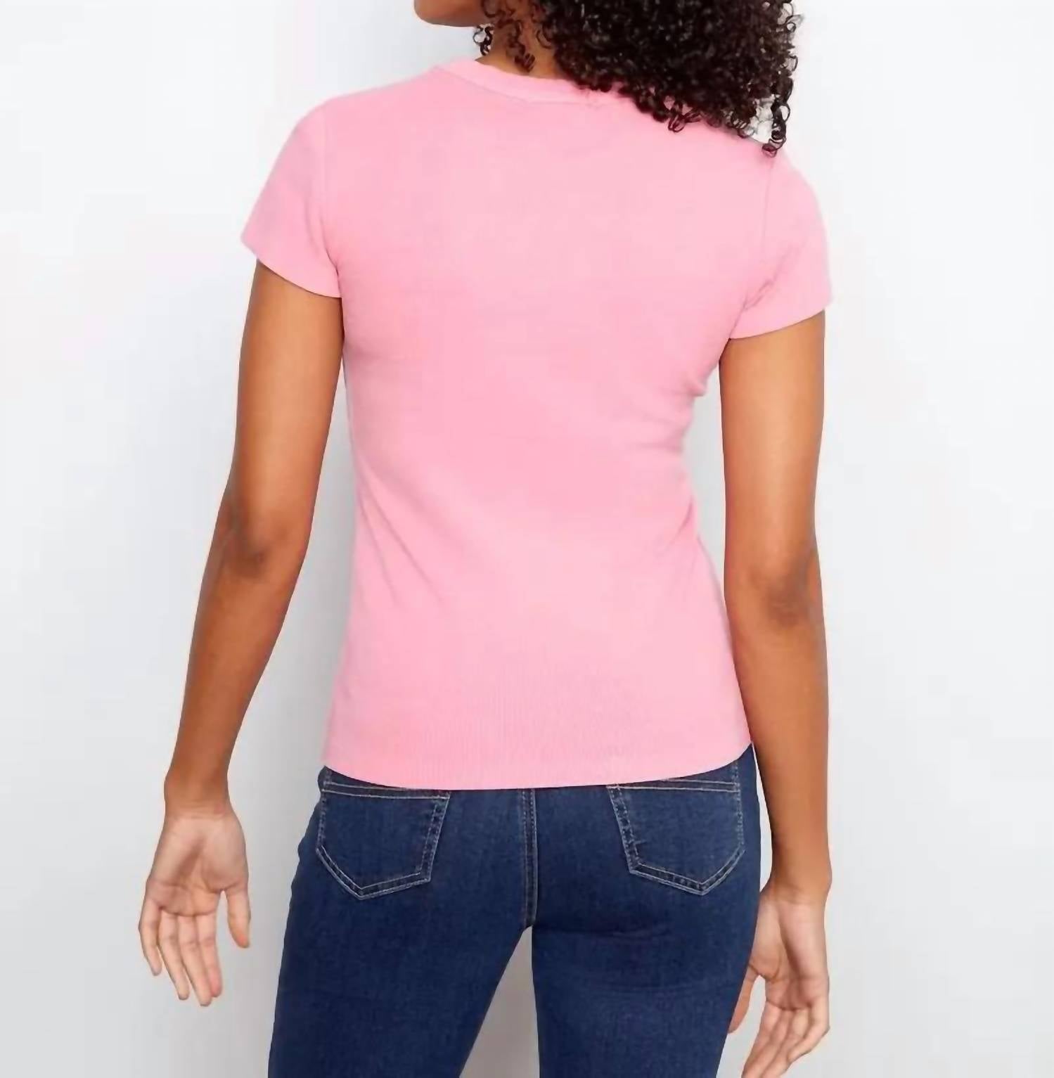 Charlie B - Tencel Rib Crew Neck T Shirt