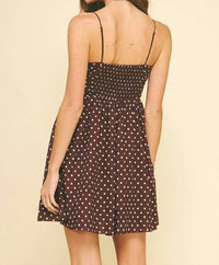 PINCH Polka Dot Mini Dress in brown 1 - women's dress - view 5