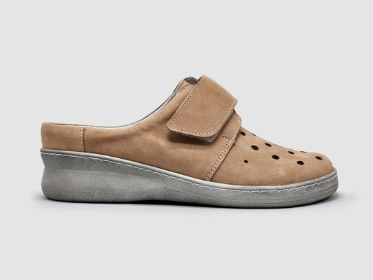 Kcr Group - Women's Perforated Leather Clogs