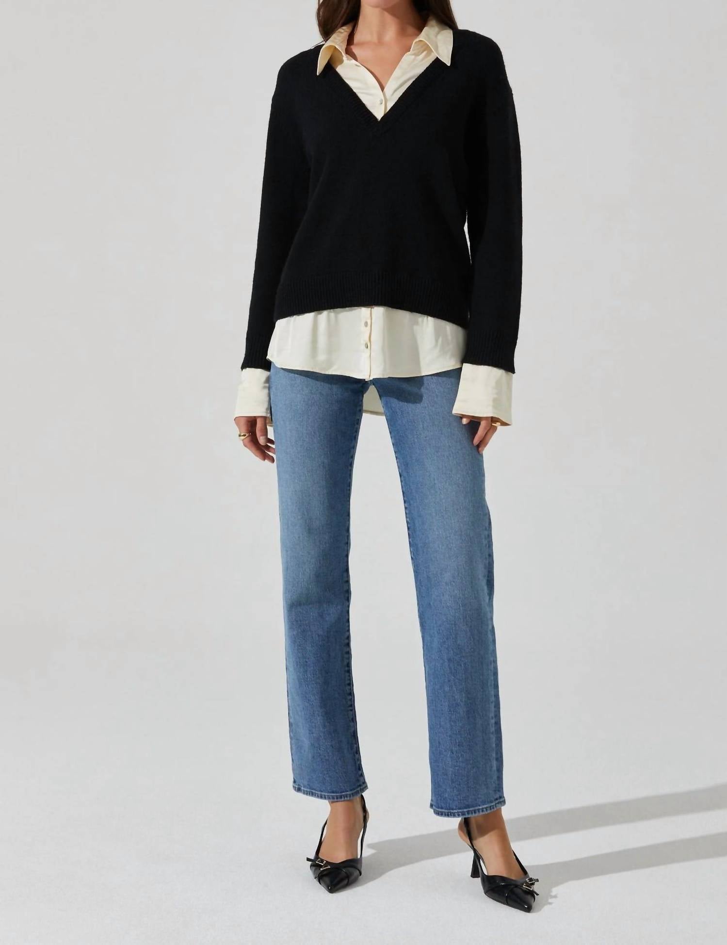 J. Society - Layered V-neck Sweater