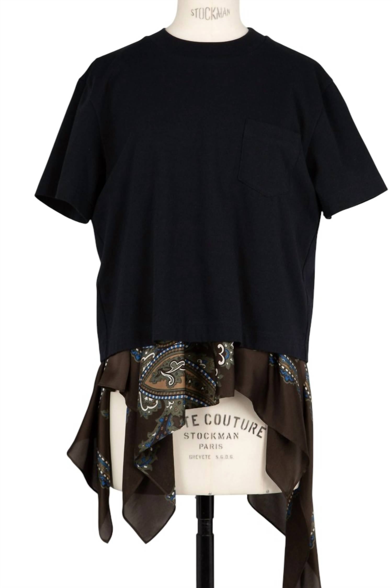 Sacai - Women's Paisley Print X Cotton Jersey T-shirt