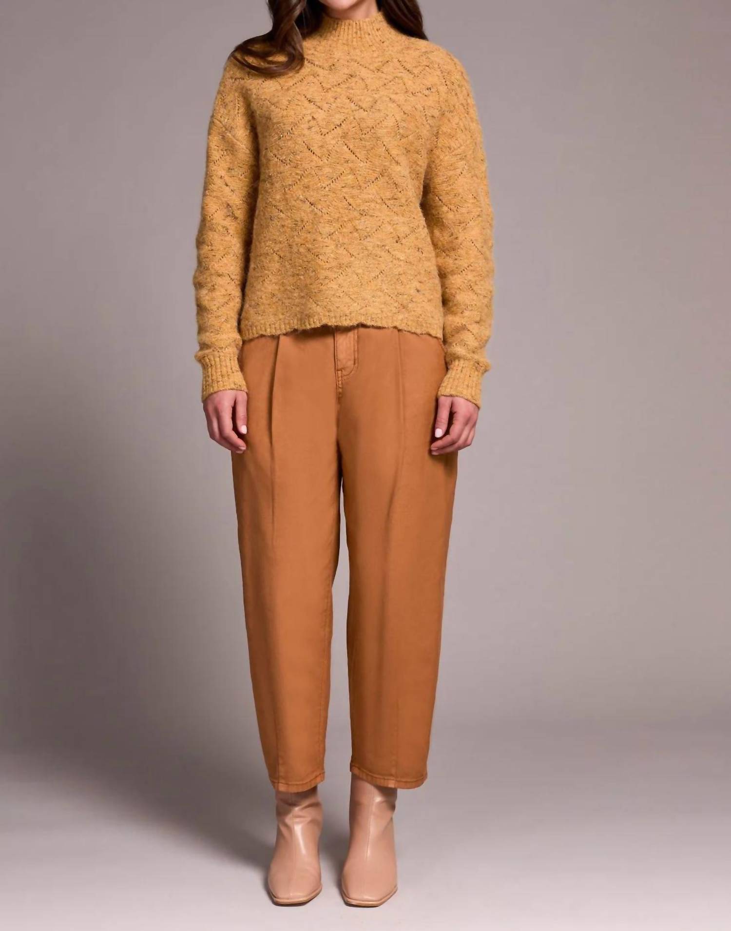 Tribal - Mock Neck Drop Shoulder Sweater