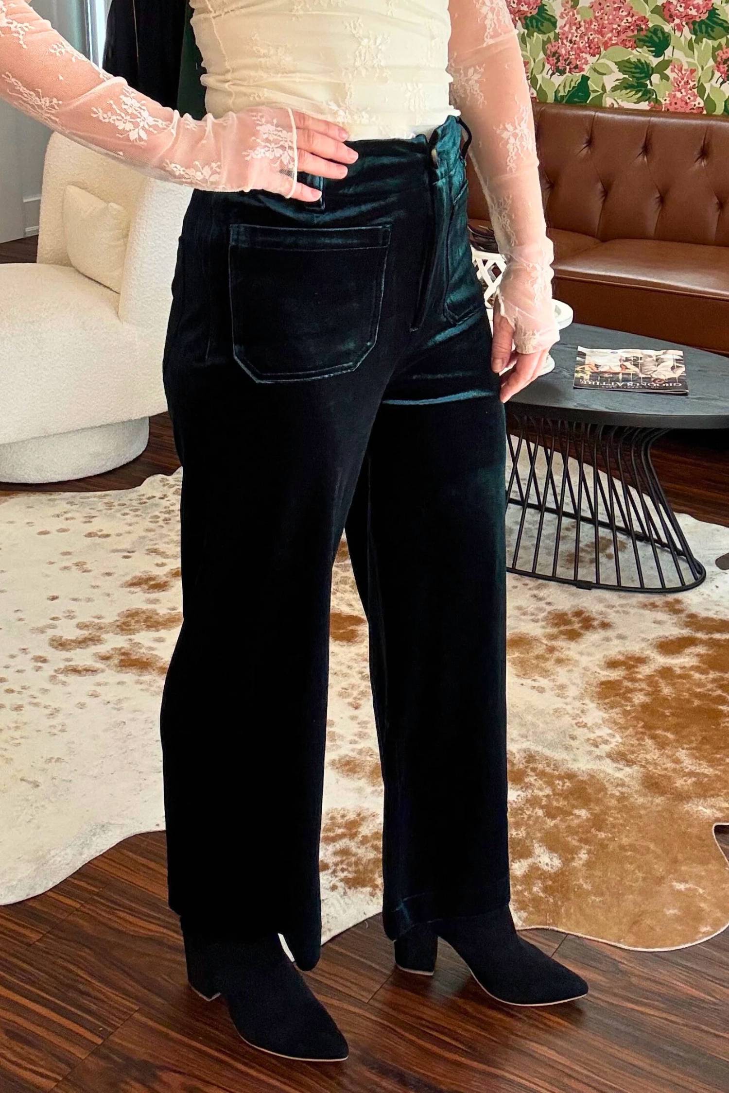 Another Love - Velvet Wide Leg Pants