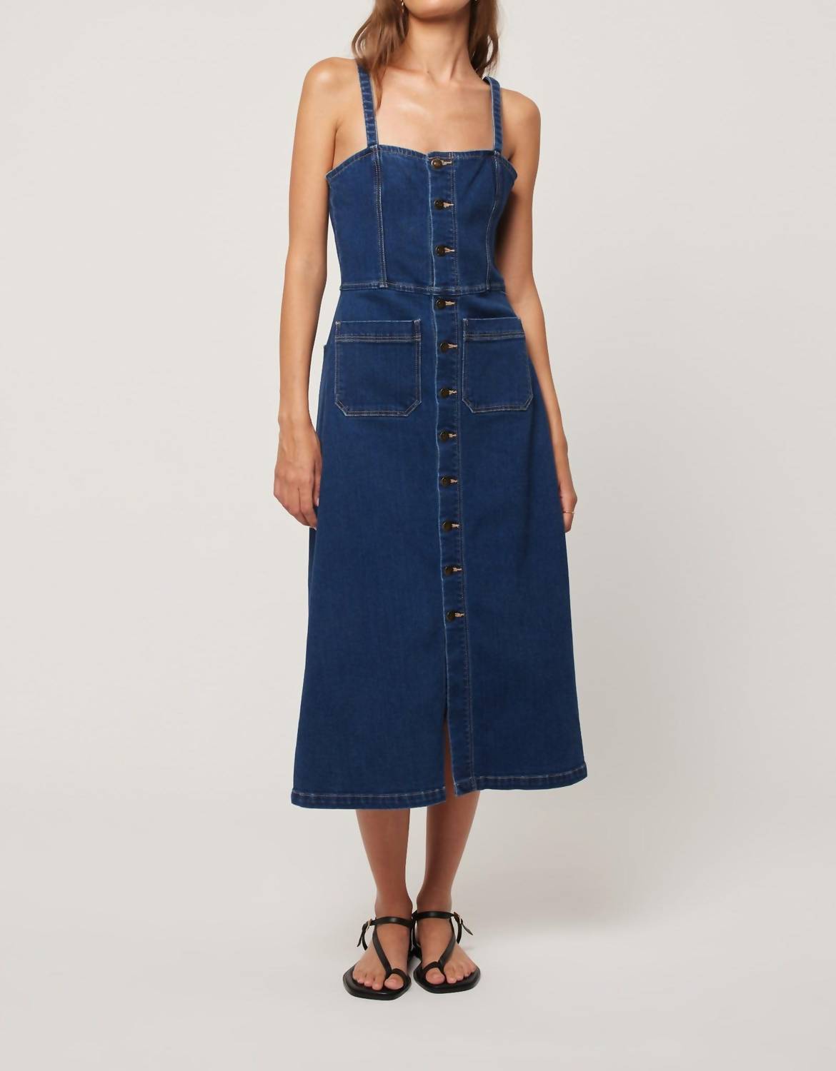 Rolla'S - Mara Button Down Denim Midi Dress