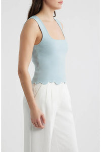 Deluc - Ithaca Embroidered Scallop Hem Tank