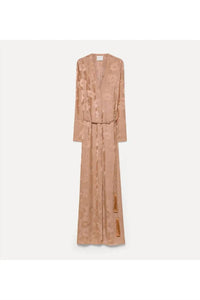 forte forte Long Sleeve Bouquet Maxi Dress in glicine - women's dress - view 5