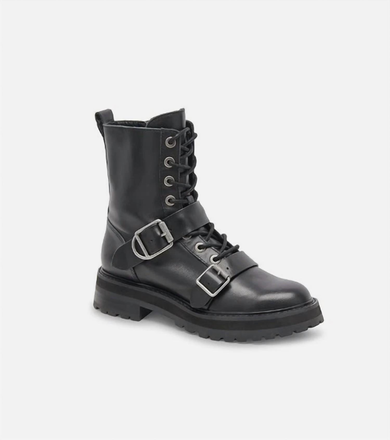 Dolce Vita - Women's Lug Sole Leather Combat Boots