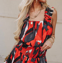 Adrienne - Zoey Black & Red Tank