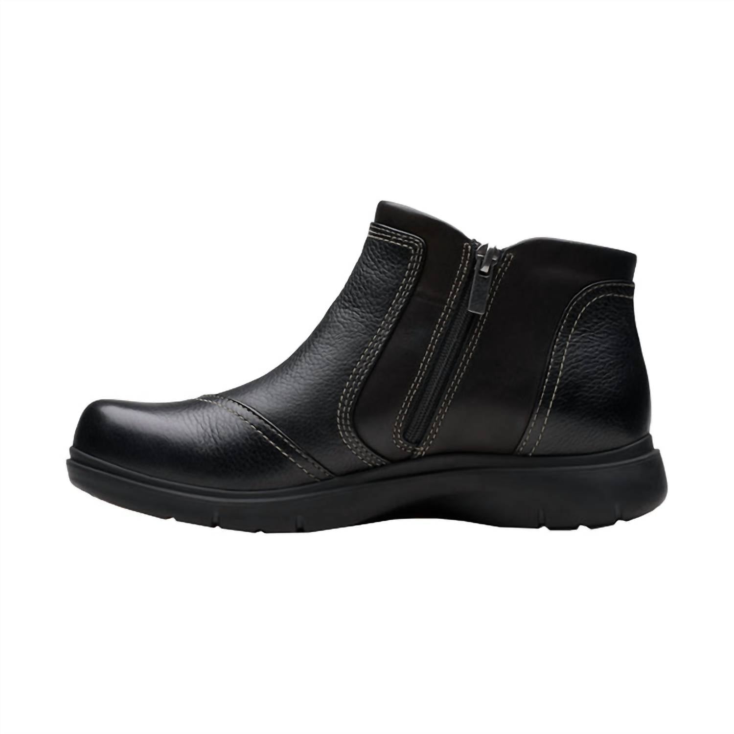 Clarks Women's Certina Joy Ankle Boots in black - women's shoe - detail view