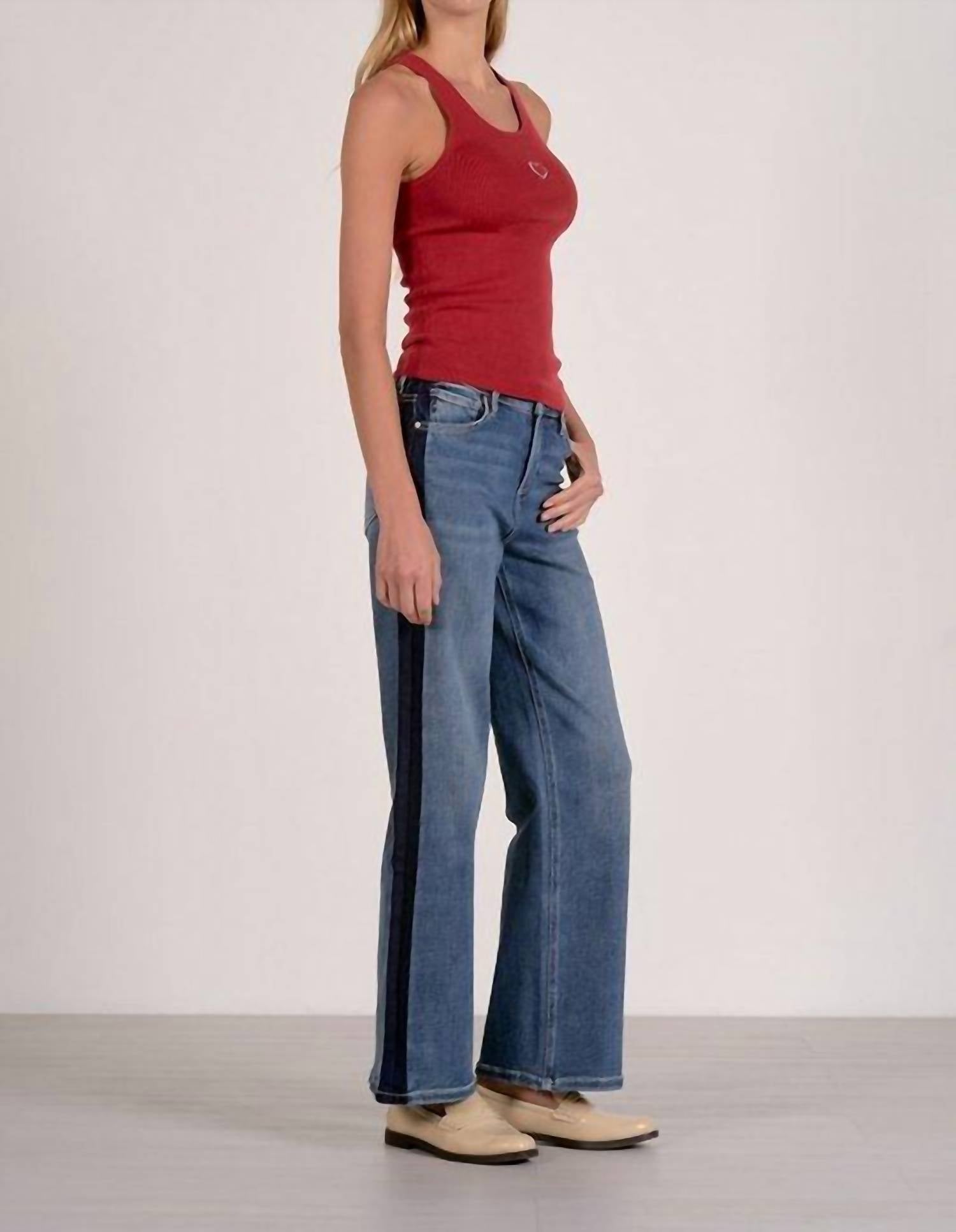 Elan - Heart Stitched Tank Top