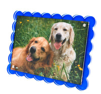Tara Wilson Designs Scallop Acrylic Picture Frame in blue - item - alternate view