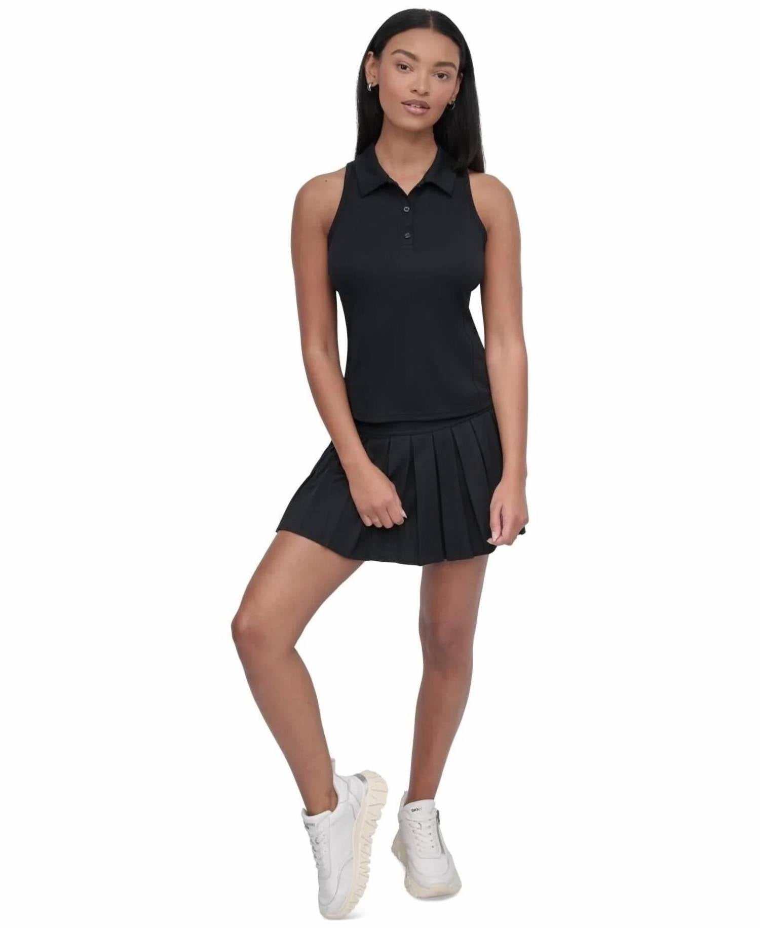 Dkny - Court Racerback Polo Tank Top