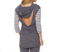 Felina - Summer Vacation Tunic With Hoodie & Open Back