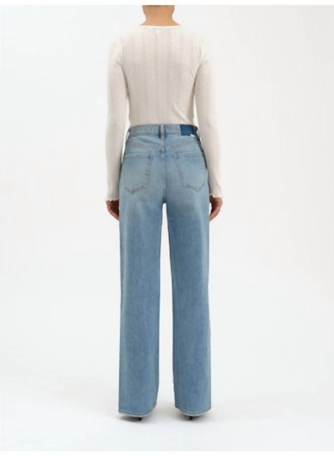 DAZE City High Rise Straight Leg Jeans in be mine vintage - women's jeans - detail view