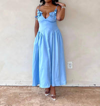 Chicways - Prissy Petals Floral Maxi Dress