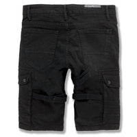 JORDAN CRAIG Men's Cairo Cargo Shorts in black - men's shorts - detail view