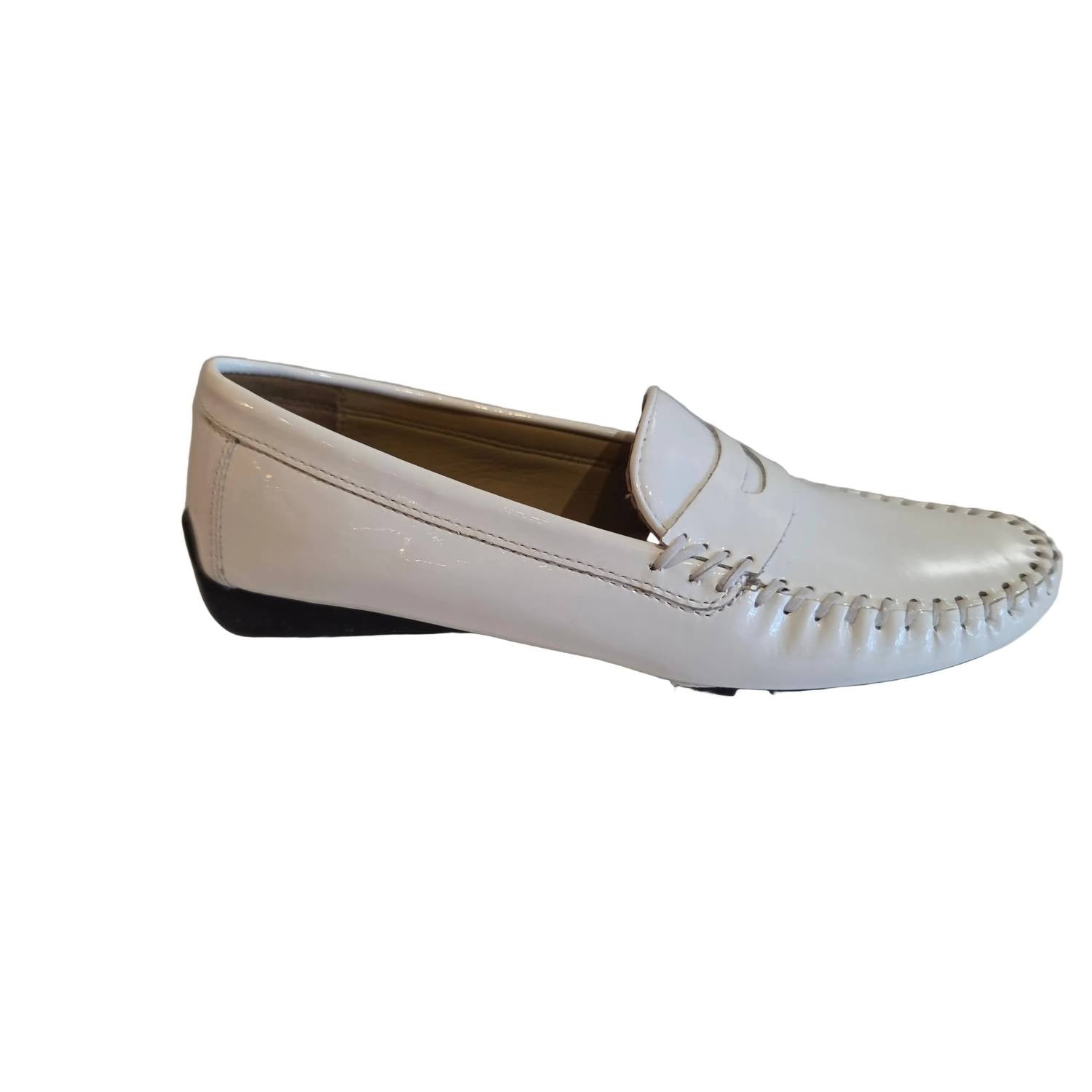 Robert Zur Women's Alice Loafer Shoes in white - women's flats - detail view