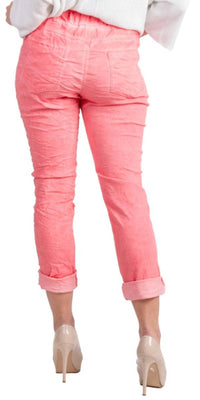 GIGI MODA Toppa Sequin Pants in coral - women's jeans - detail view