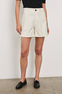 Rails Women's Maryam Short in birch pinstripe - women's shorts