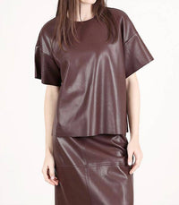 Grade & Gather - Emelia Faux Leather Top