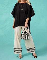 Coco + Carmen - Isabelle Linen Pant With Crochet Trim