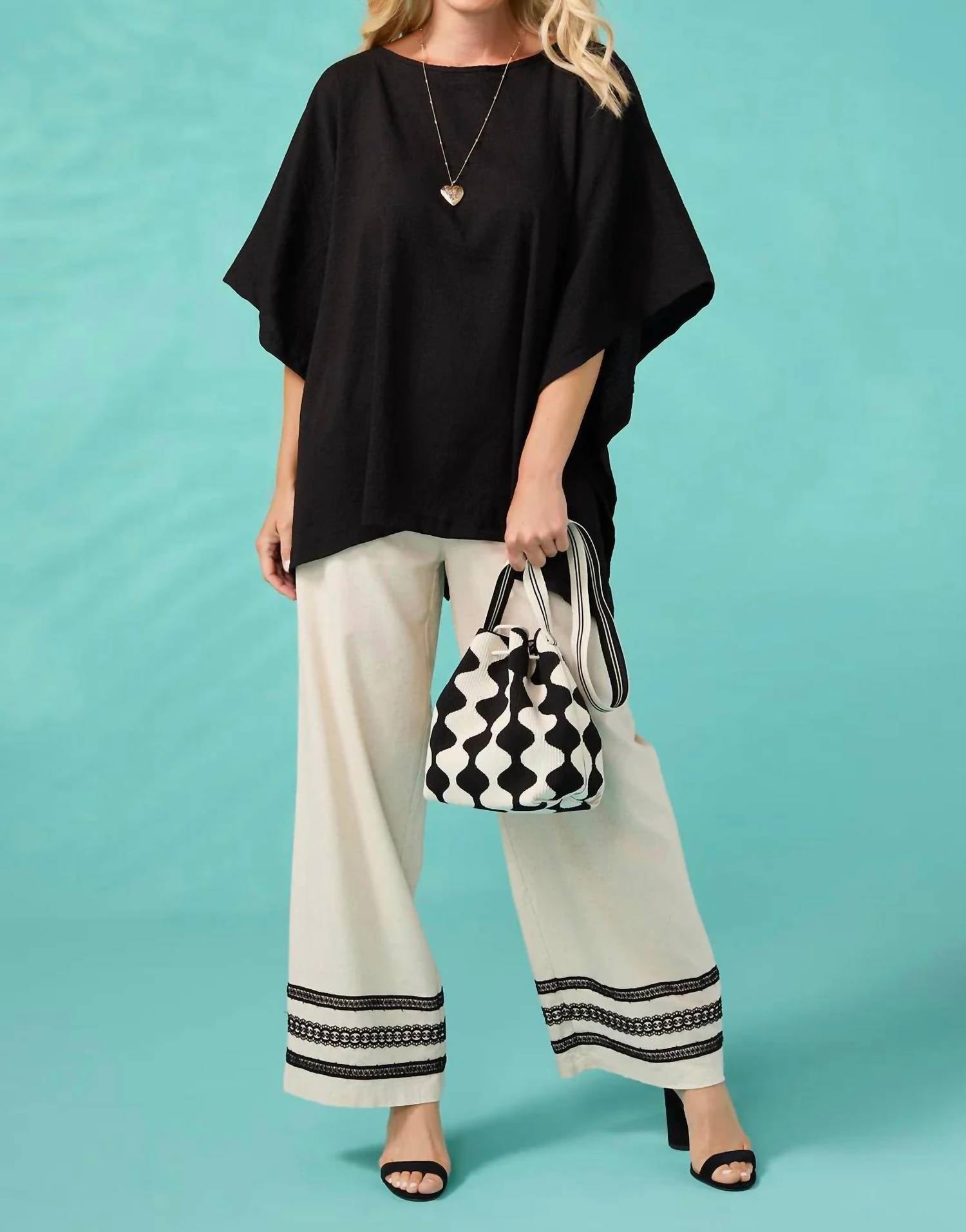 Coco + Carmen - Isabelle Linen Pant With Crochet Trim