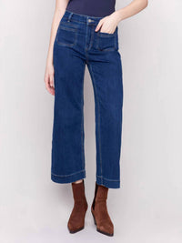 Charlie B - Cropped Flare Patch Pocket Jean