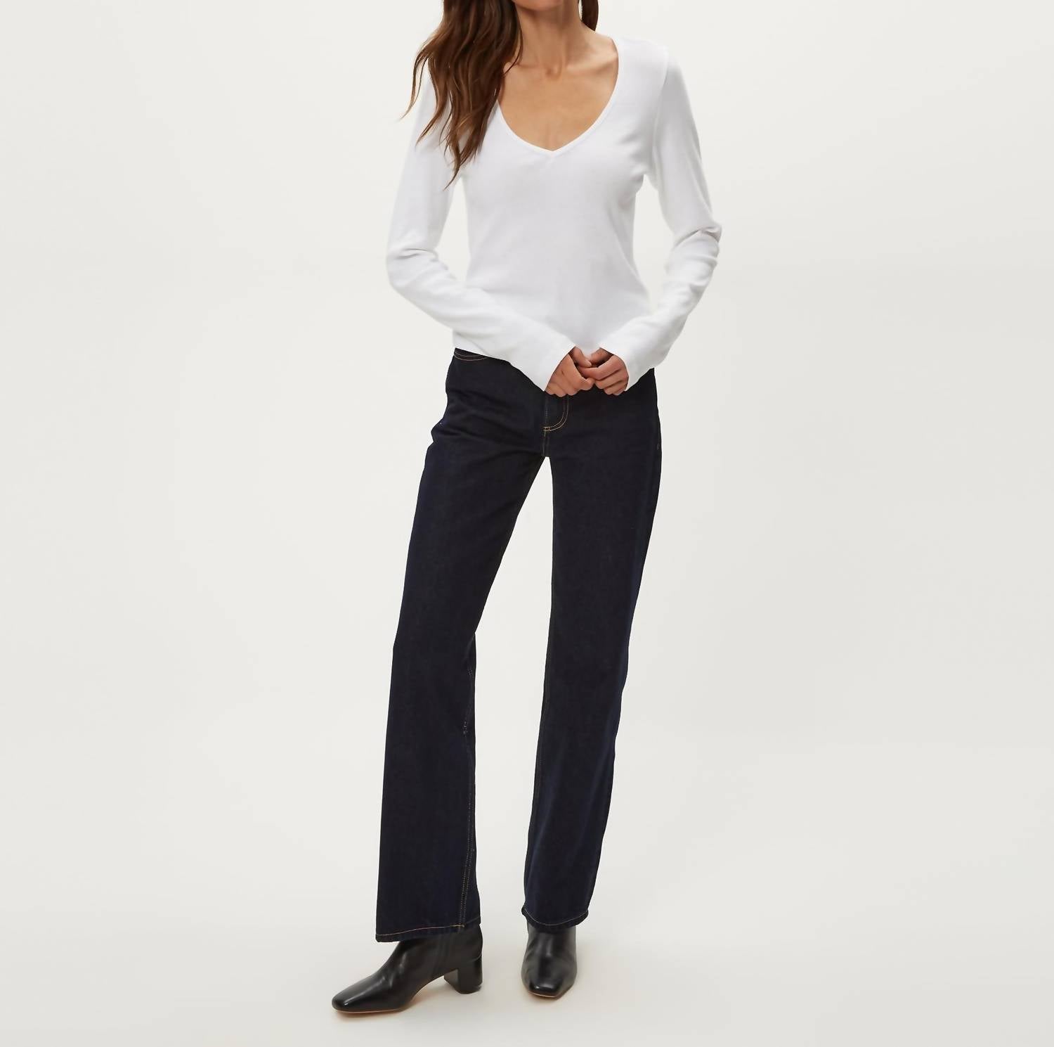 Michael Stars - Lizzie V-neck Long Sleeve Tee