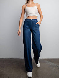 Rae Mode - Cotton Stretch Twill Wide Leg Pants