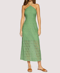 Lost + Wander - Marisol Embroidered Halter Midi Dress