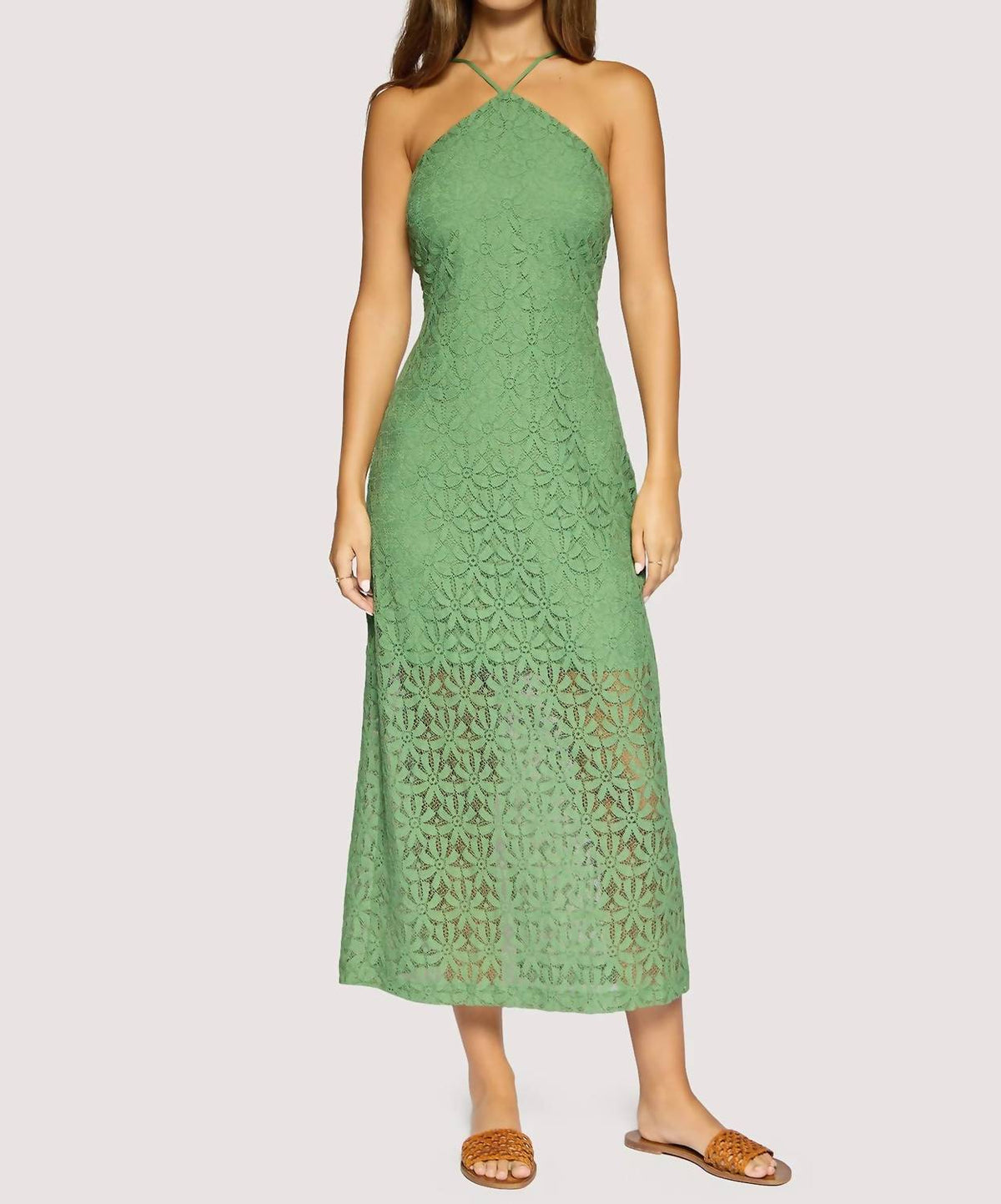 Lost + Wander - Marisol Embroidered Halter Midi Dress