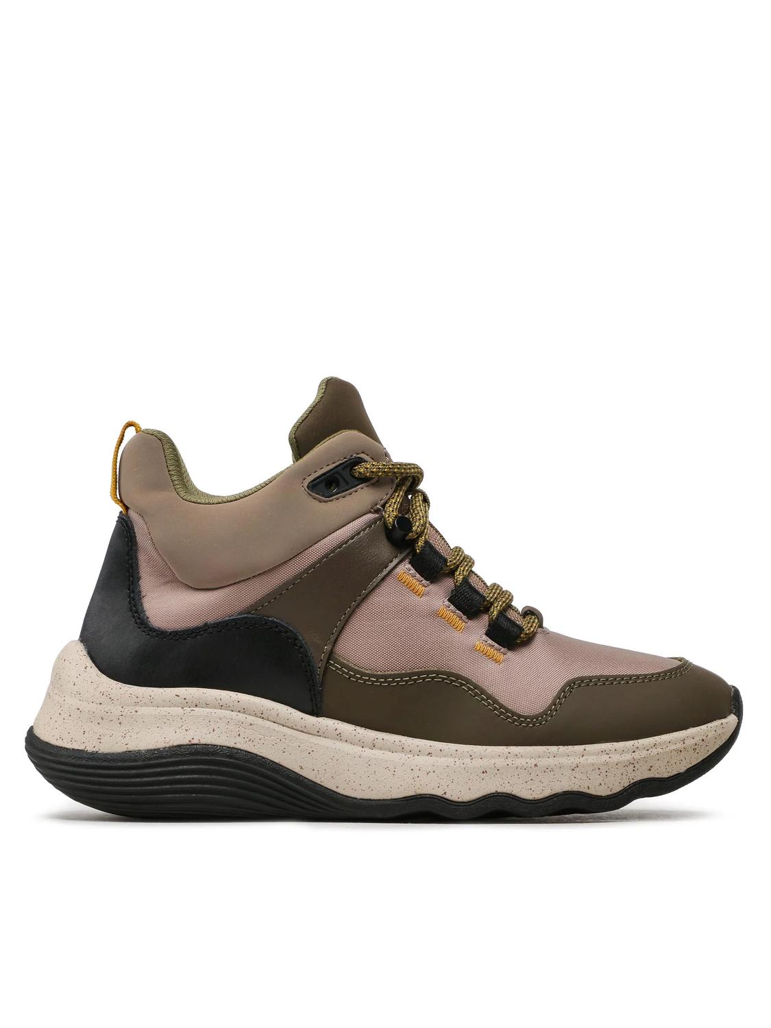Clarks Women's Jaunt Lo Ankle Boot in dark olive combi - women's shoe - detail view