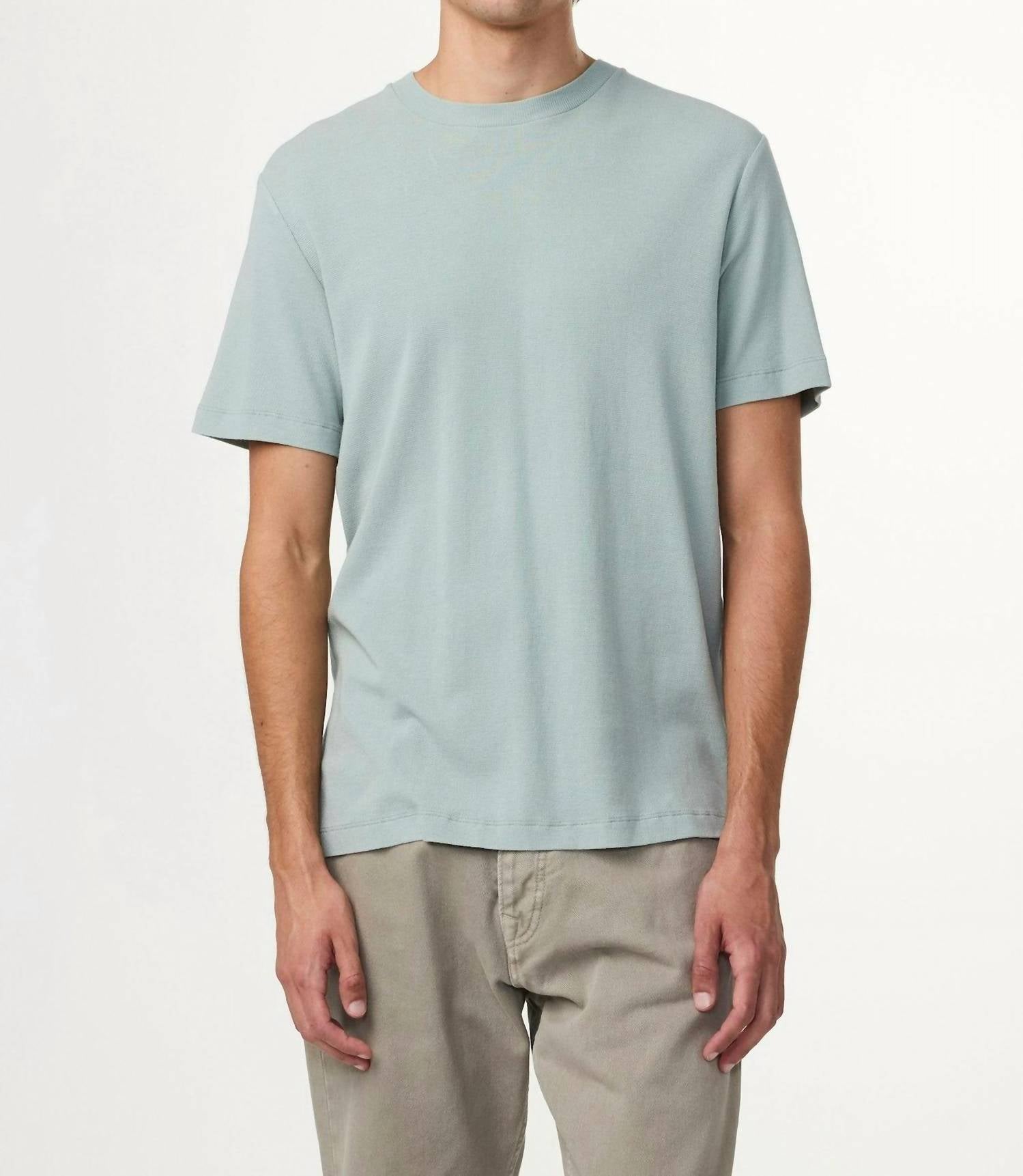 NN07 Clive Short-sleeve T-shirt in steely blue - men's t-shirt - alternate view