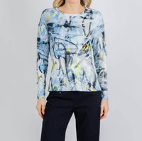 Elliott Lauren - Collage Crewneck Long Sleeve Top