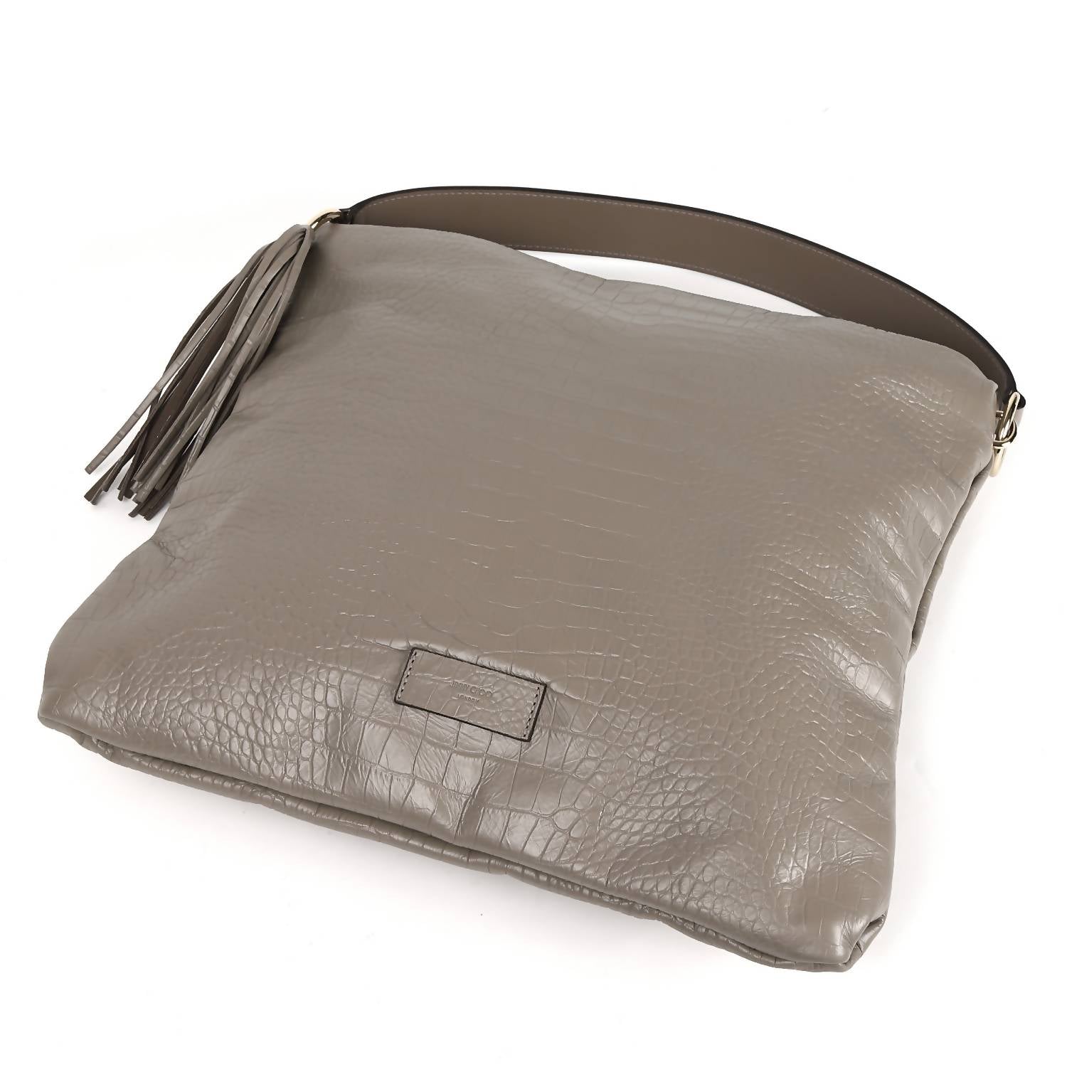 Jimmy Choo - Women's Croc-embossed Leather Soft Hobo Bag