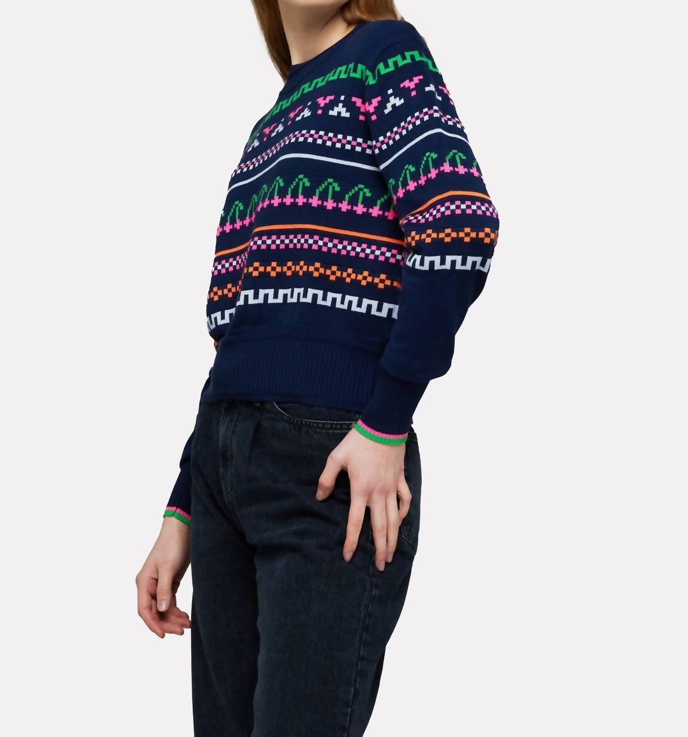 Brodie Cashmere - Elsie Pop Cherries Crewneck Sweater