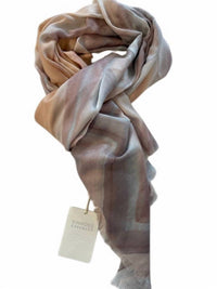 Kinross Women's Wave Print Scarf in cameo multi - women's scarf