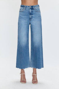Pistola - Lana Raw Hem Ankle Wide Leg Jeans